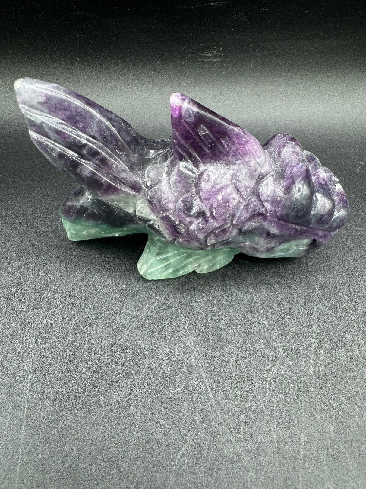 Fluorite Fish Carving - 409g