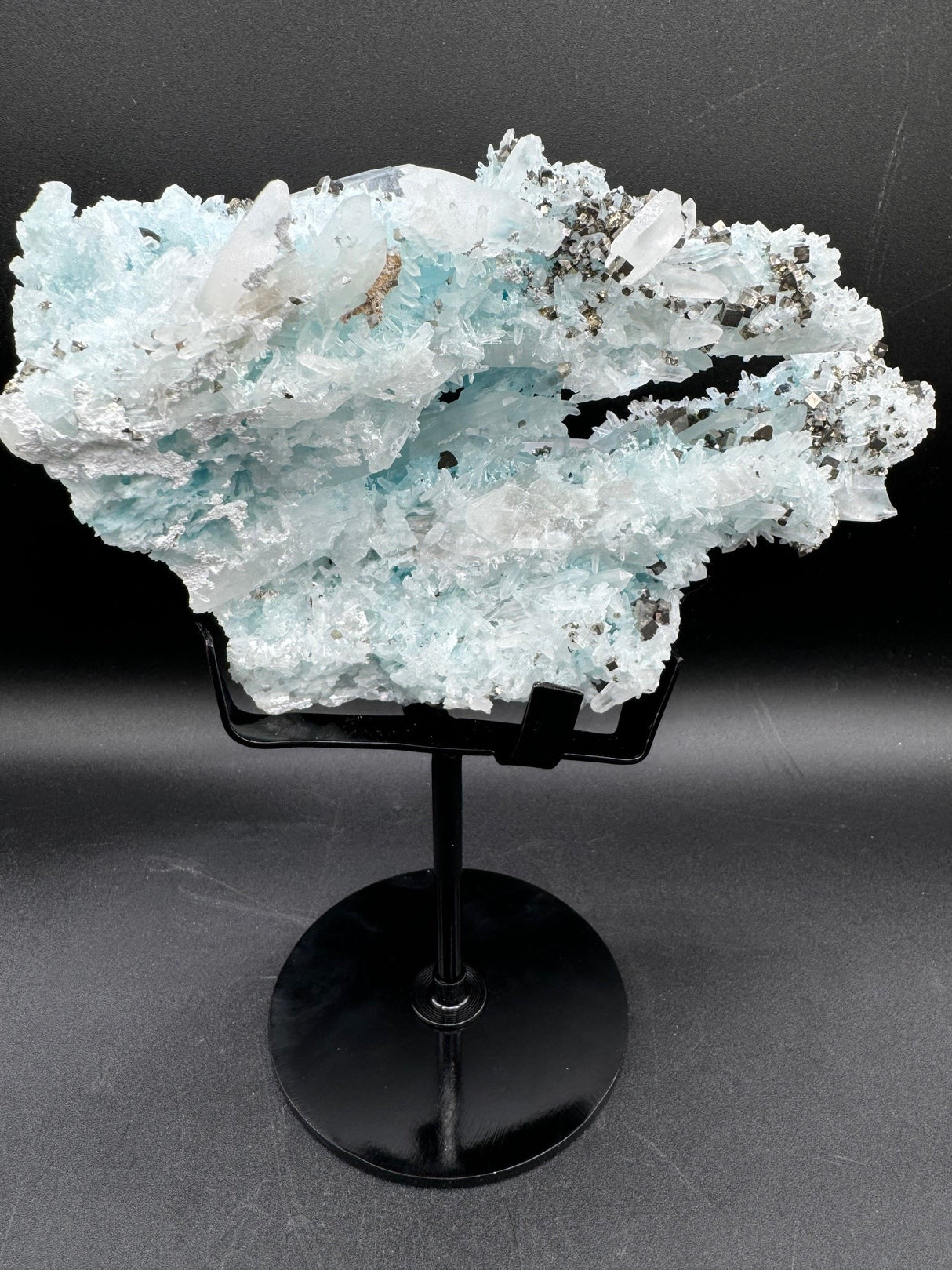 Gibbsite, Quartz and Pyrite Specimen - 718g