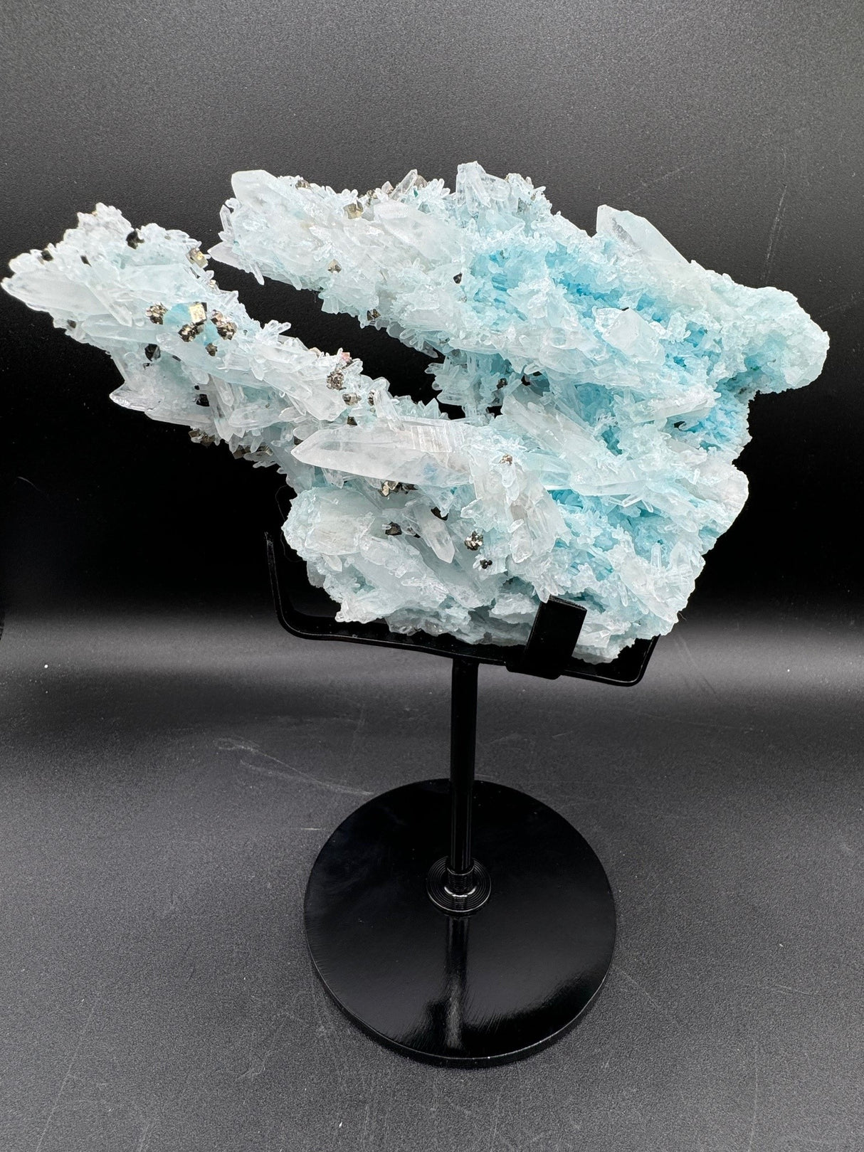 Gibbsite, Quartz and Pyrite Specimen - 718g