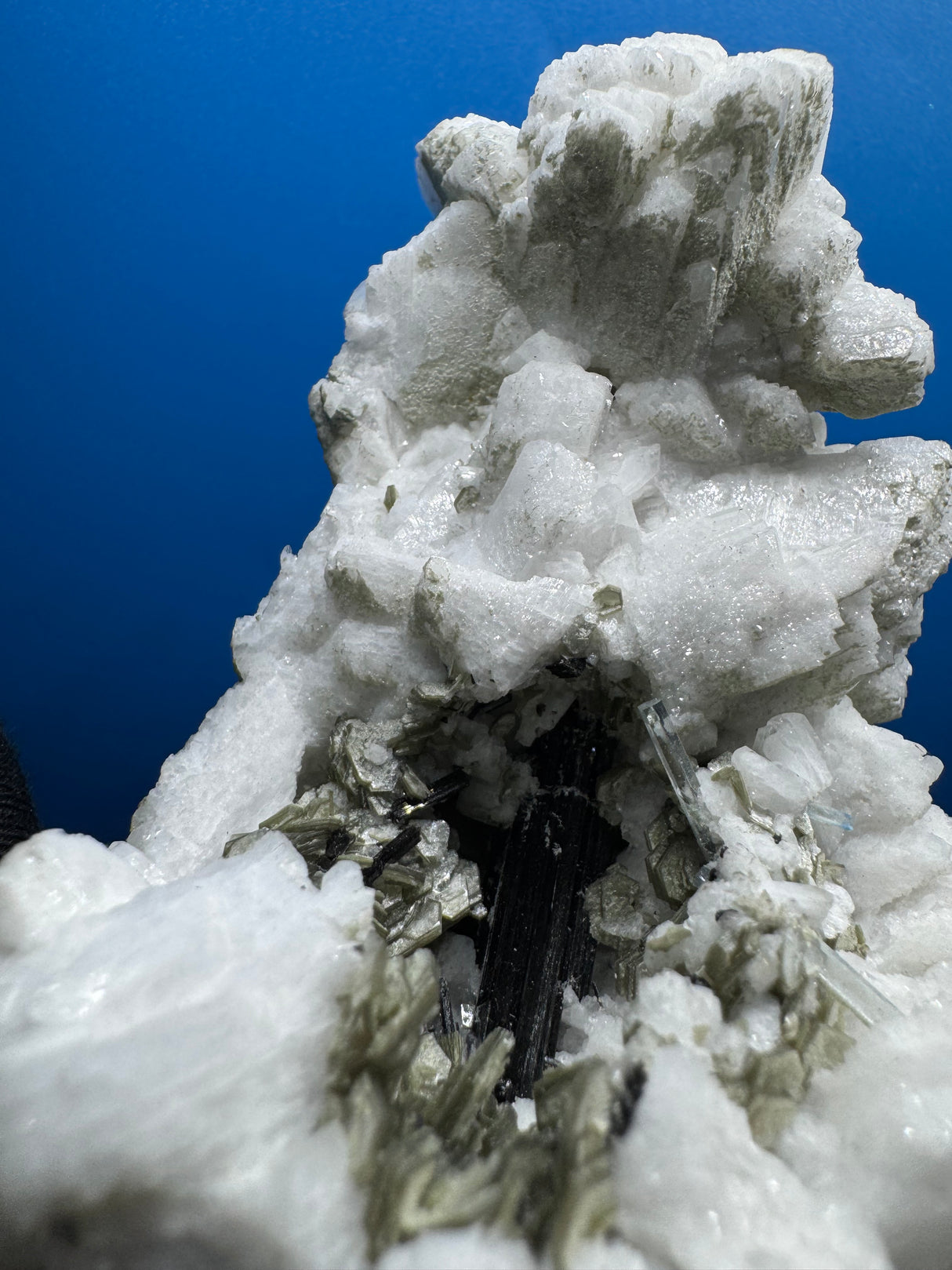 Black Tourmline and Aquarmarine Specimen - 426g