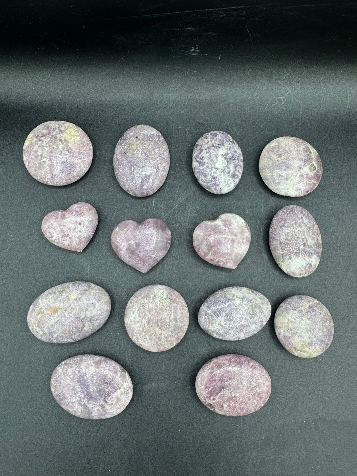 Lepidolite Palm Stones - Sold By Piece