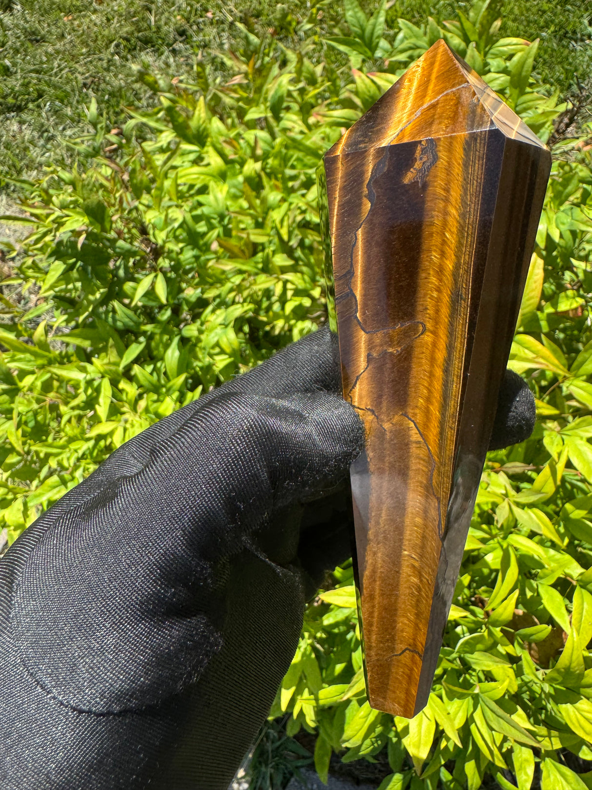 Tigers Eye Polished Wand - 351g