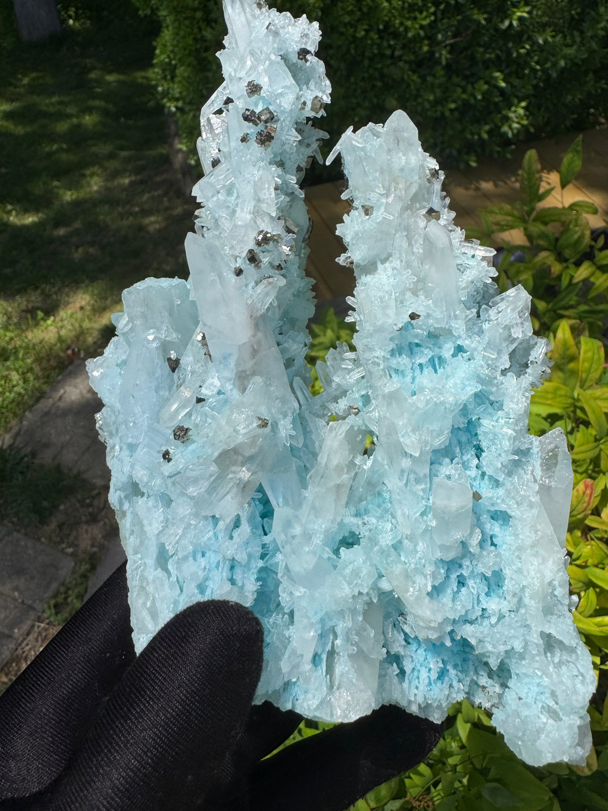 Gibbsite, Quartz and Pyrite Specimen - 718g