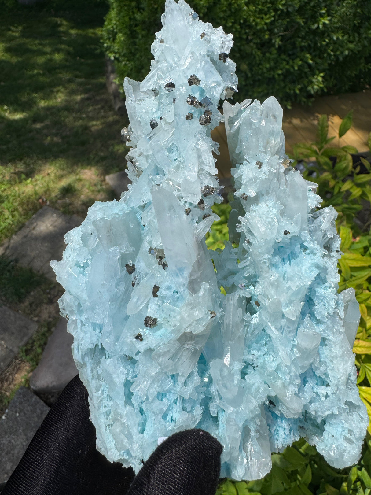 Gibbsite, Quartz and Pyrite Specimen - 718g