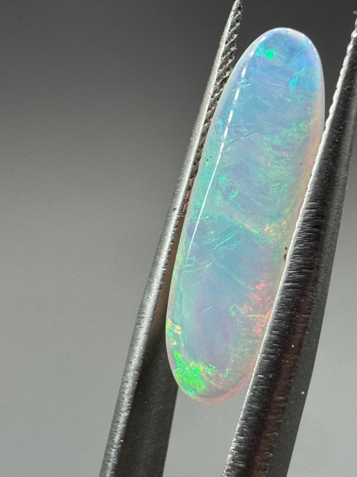 Natural Ethiopian Opal 2.5 Carat – Rainbow Fire Elongated Cabochon Gemstone