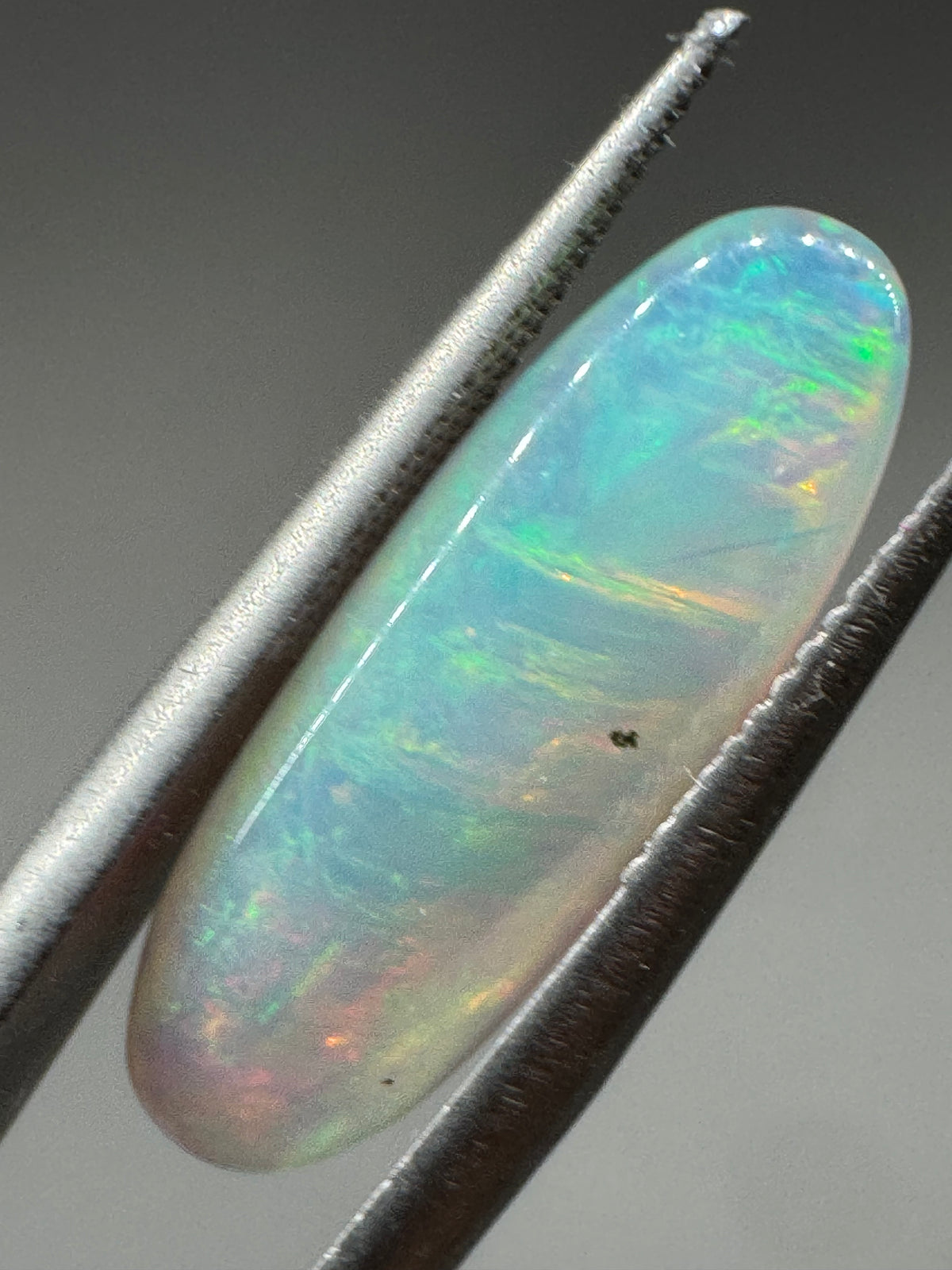 Natural Ethiopian Opal 2.5 Carat – Rainbow Fire Elongated Cabochon Gemstone