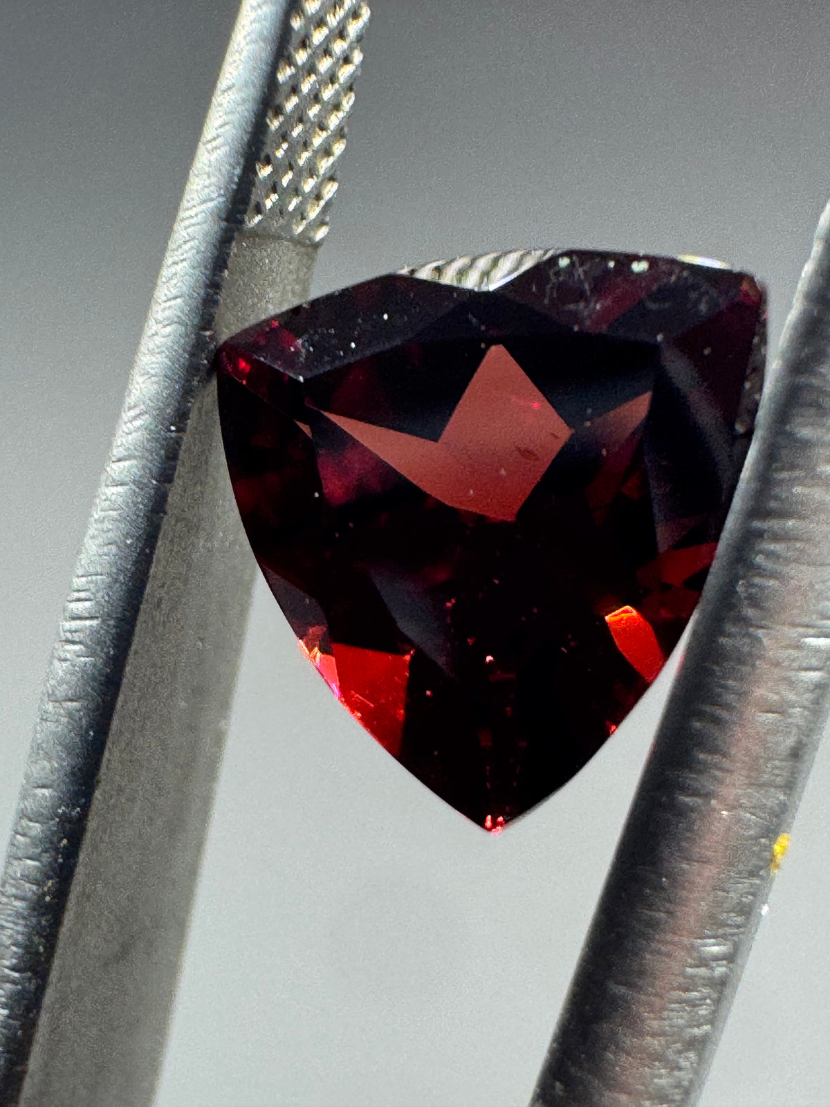 1.70ct Deep Red Garnet – Trillion Cut