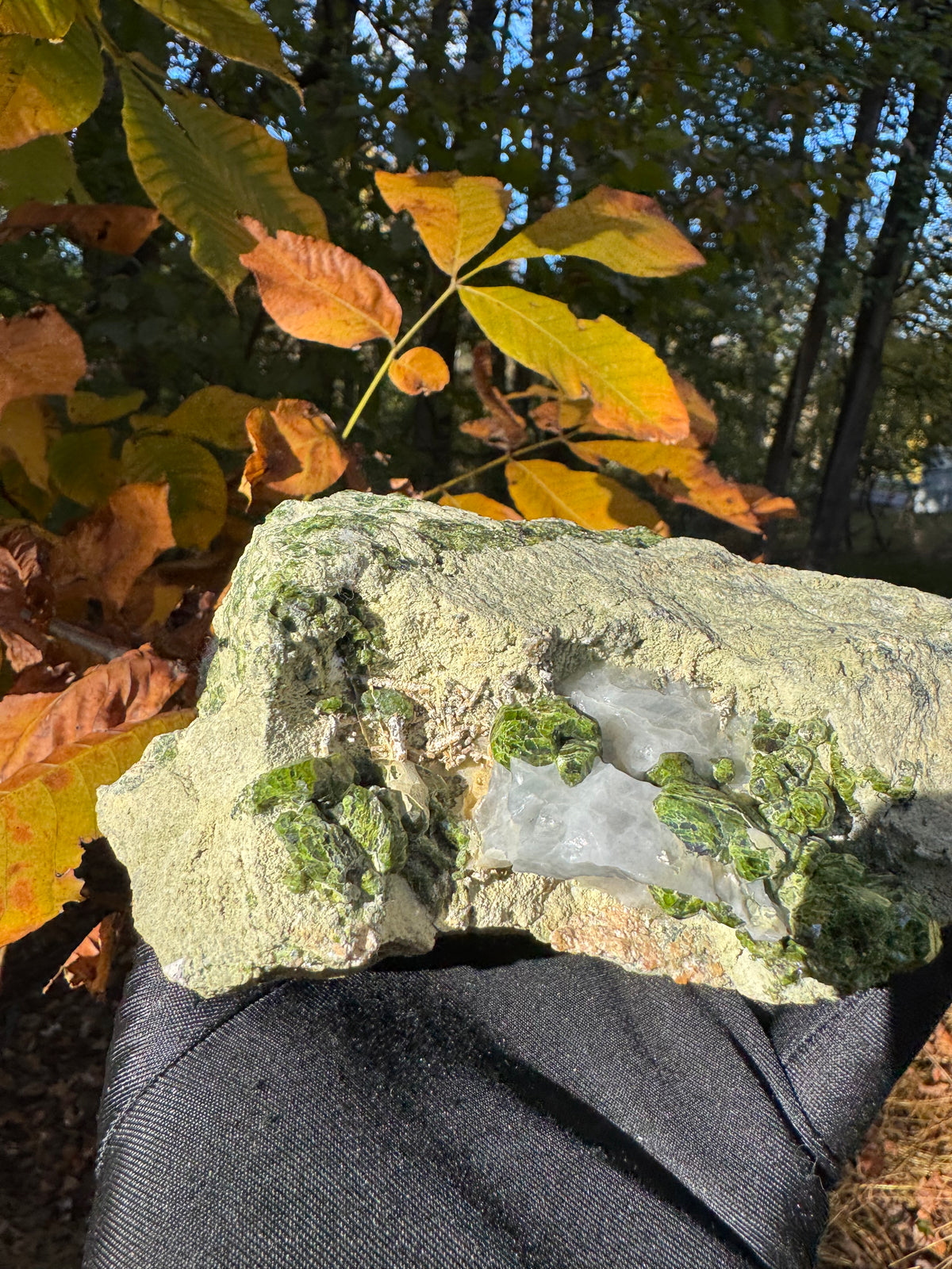 Green Garnet Specimen - 1285g