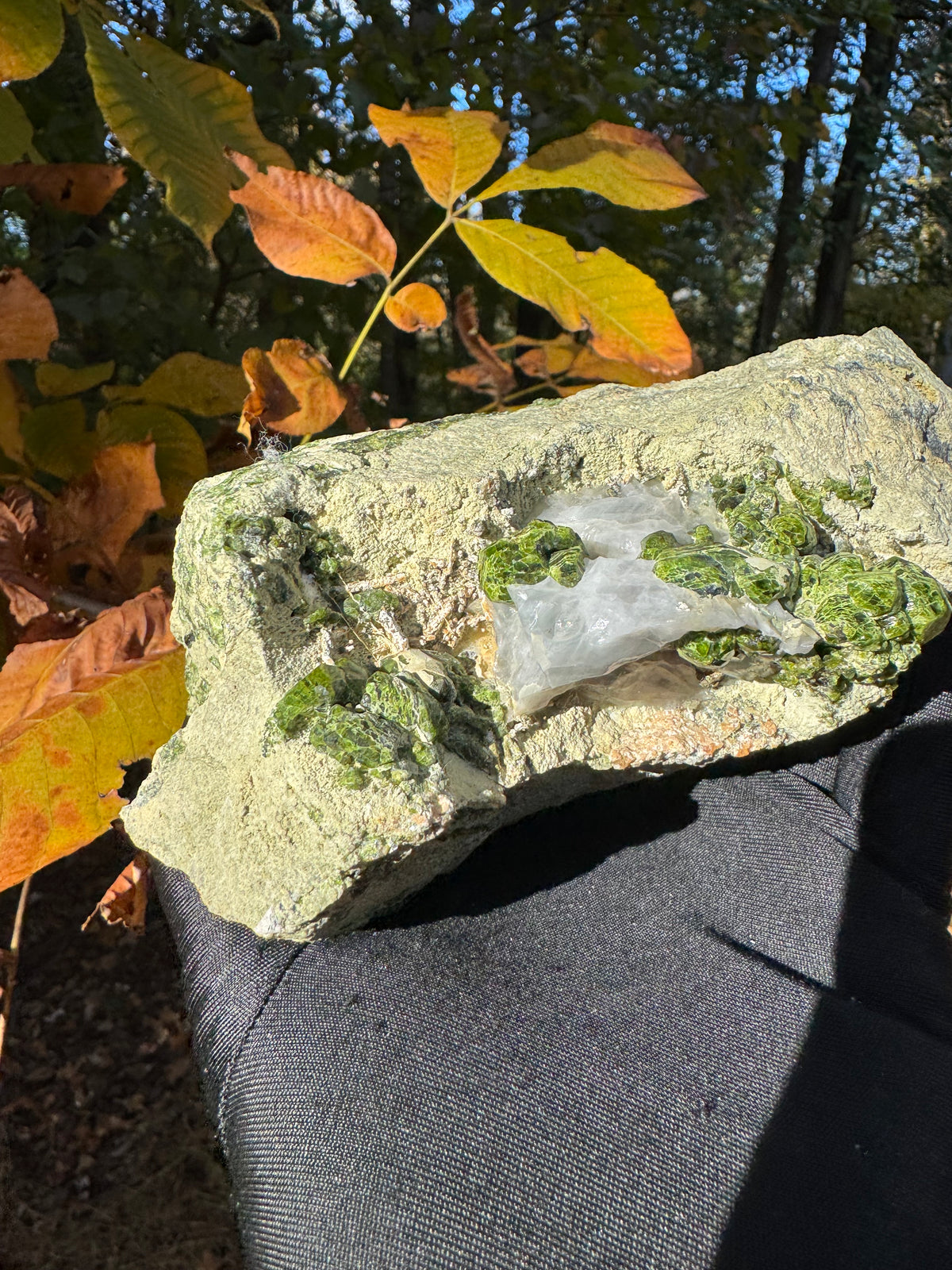 Green Garnet Specimen - 1285g