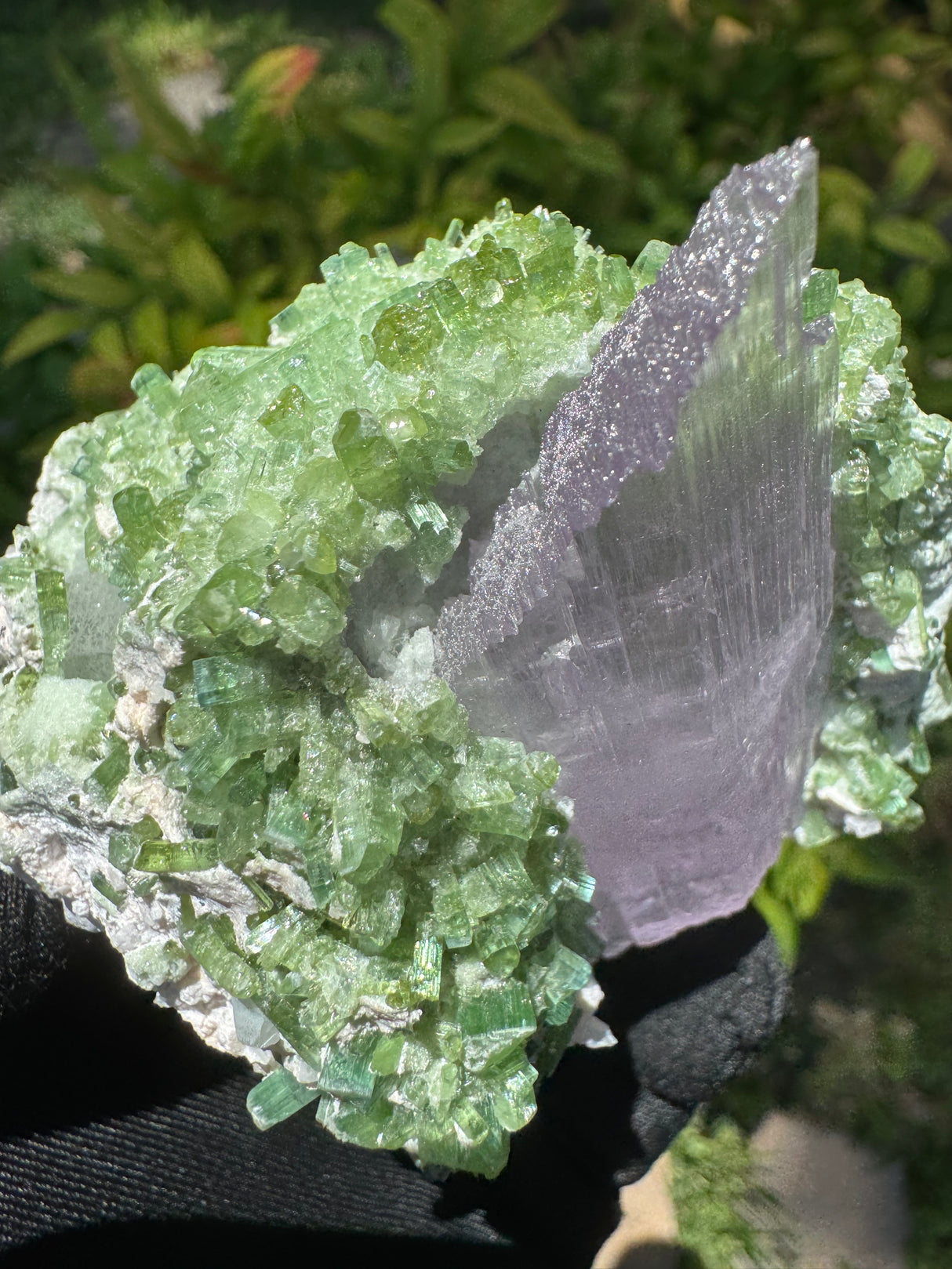 Kunzite and Tourmaline Specimen - 205g