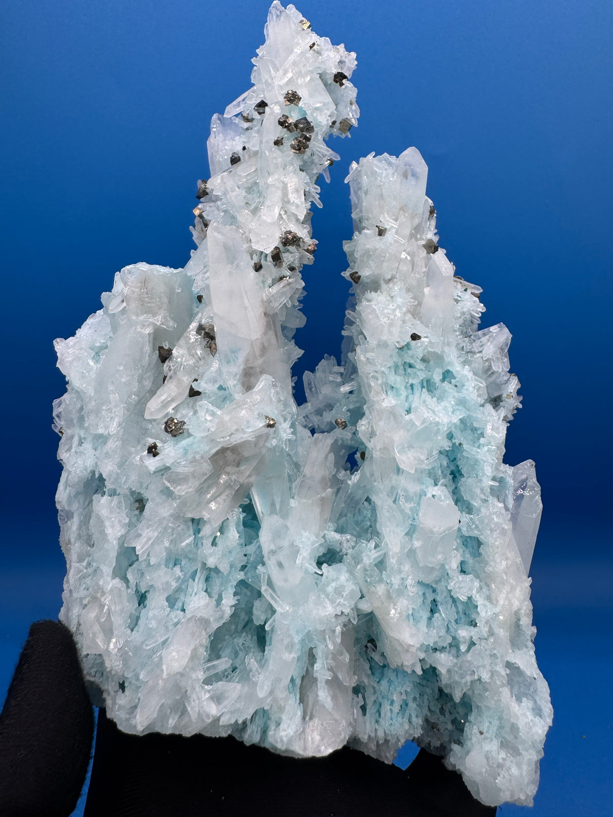 Gibbsite, Quartz and Pyrite Specimen - 718g
