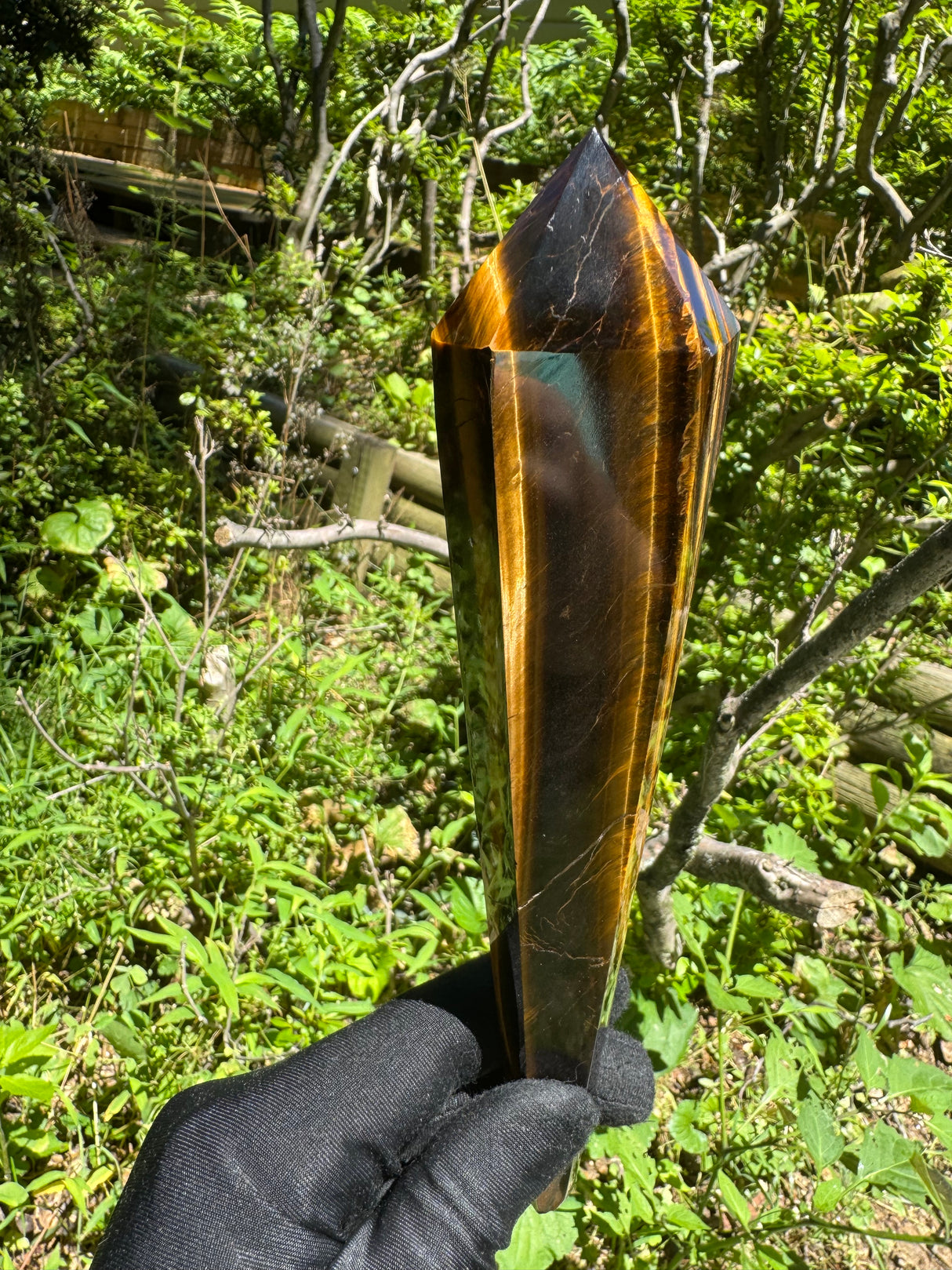 Tigers Eye Polished Wand - 342g