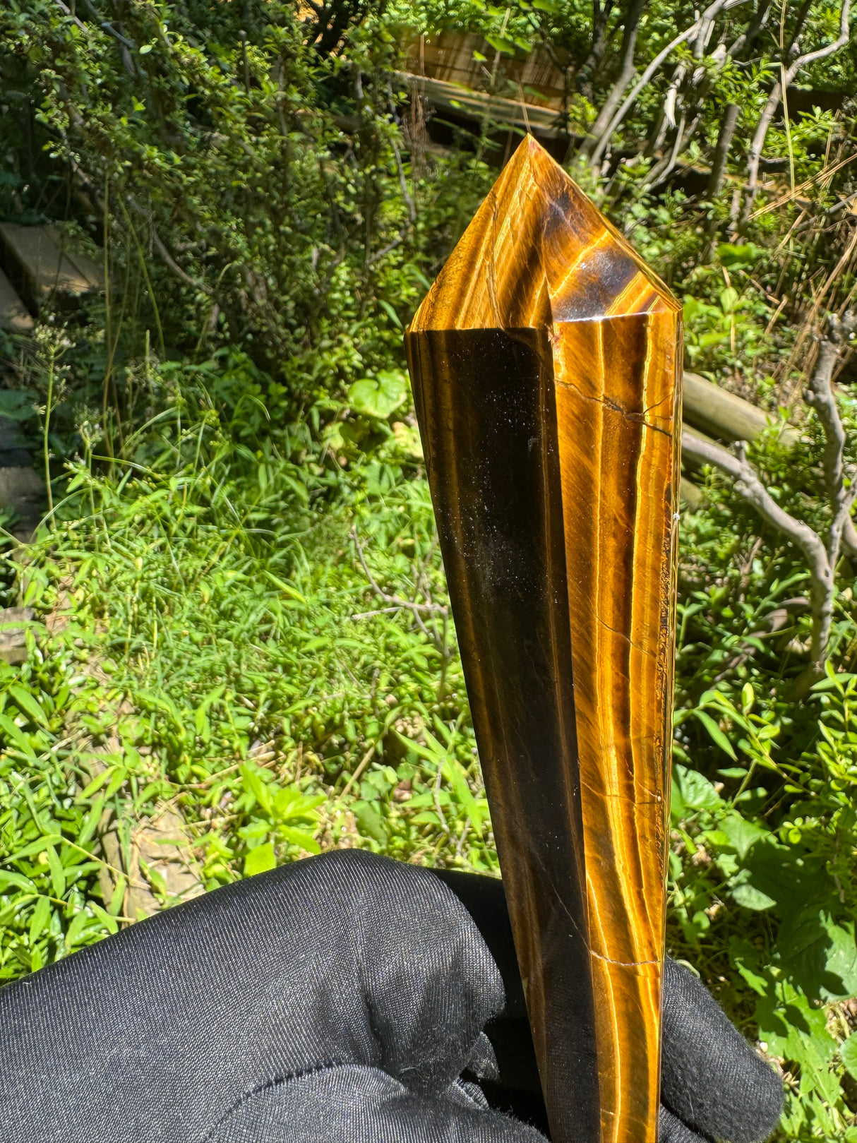Tigers Eye Polished Wand - 342g