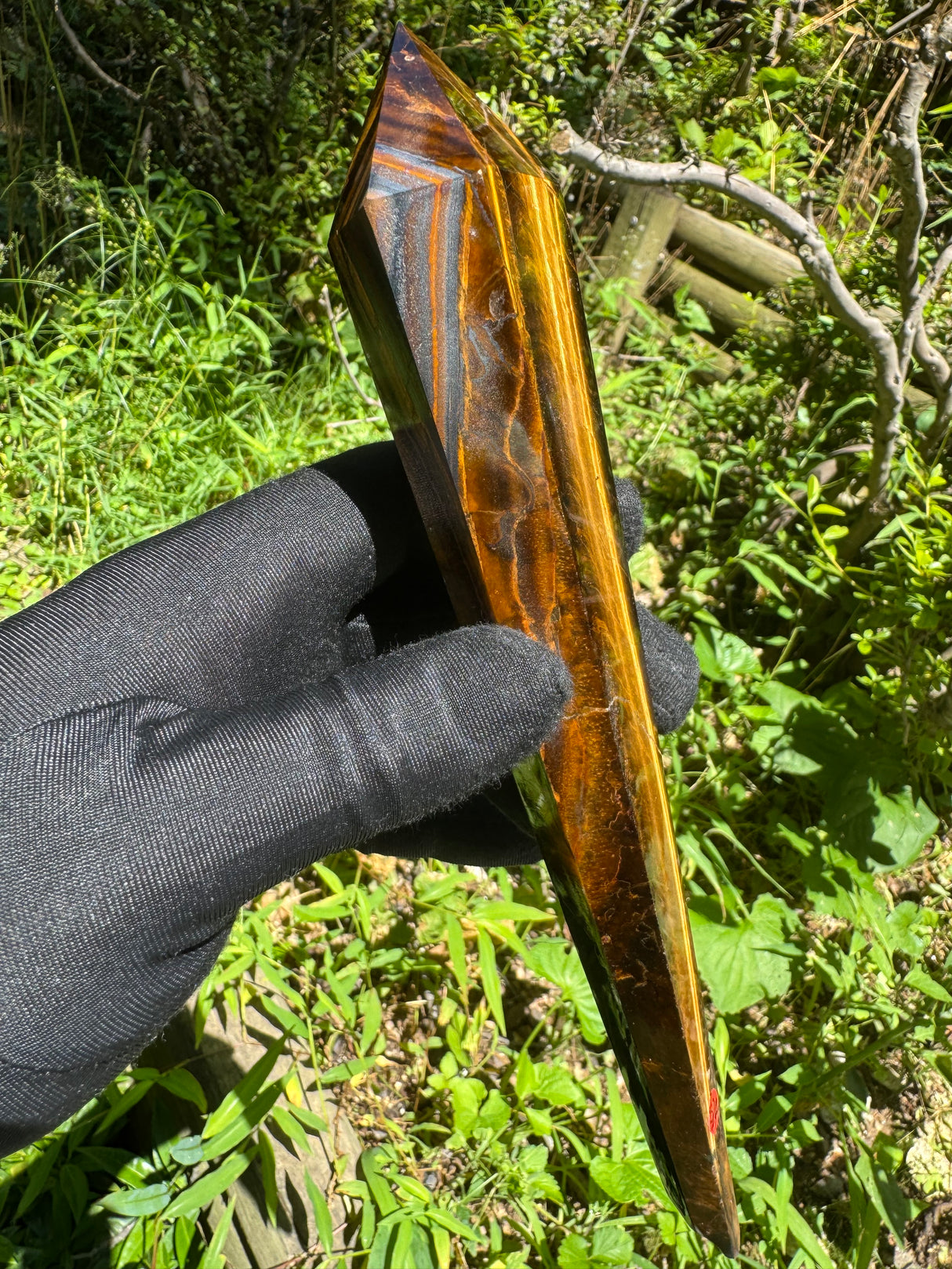 Tigers Eye Polished Wand - 342g