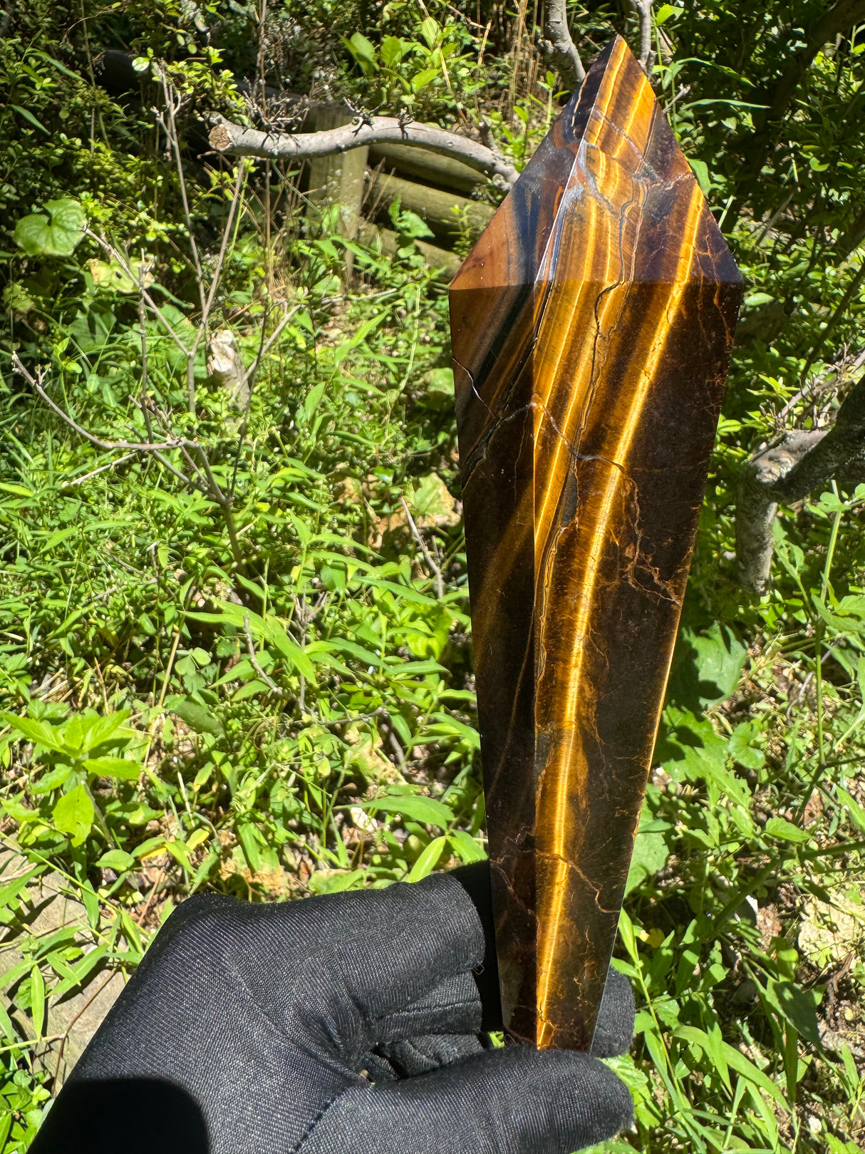 Tigers Eye Polished Wand - 468g