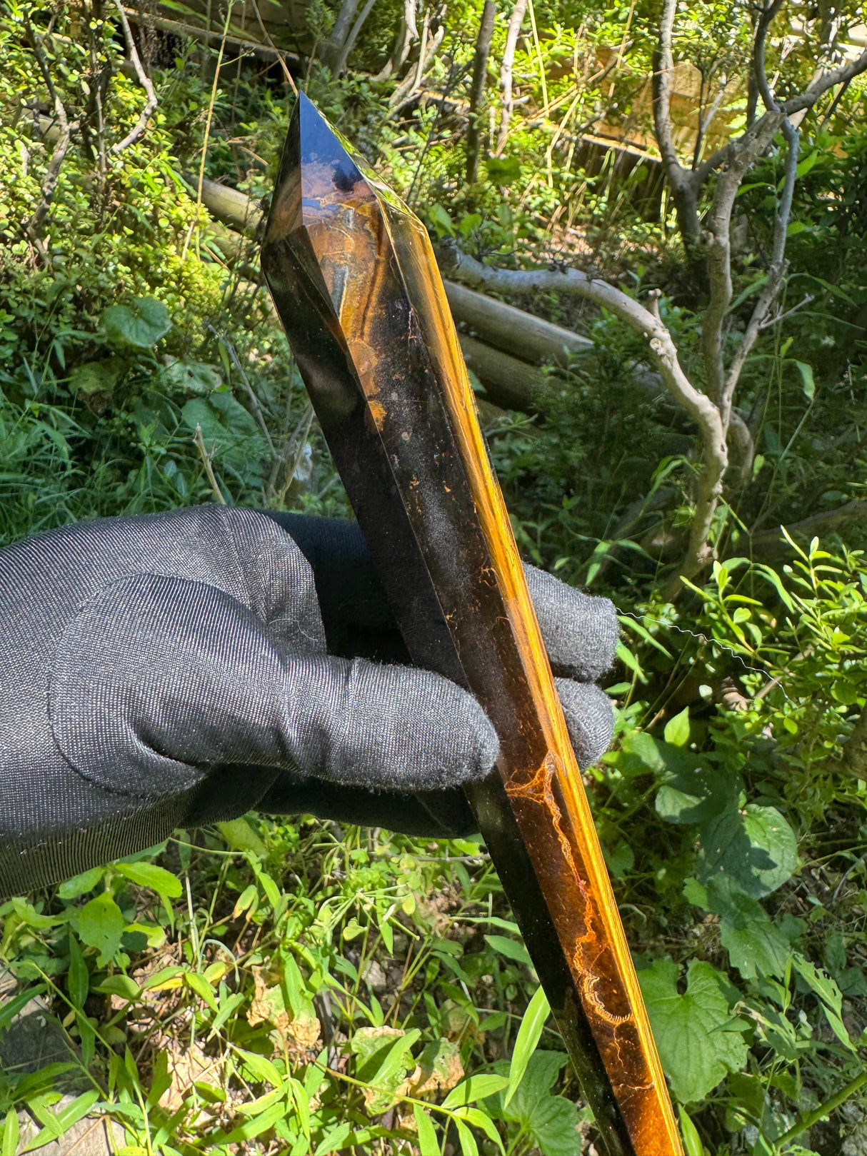 Tigers Eye Polished Wand - 406g