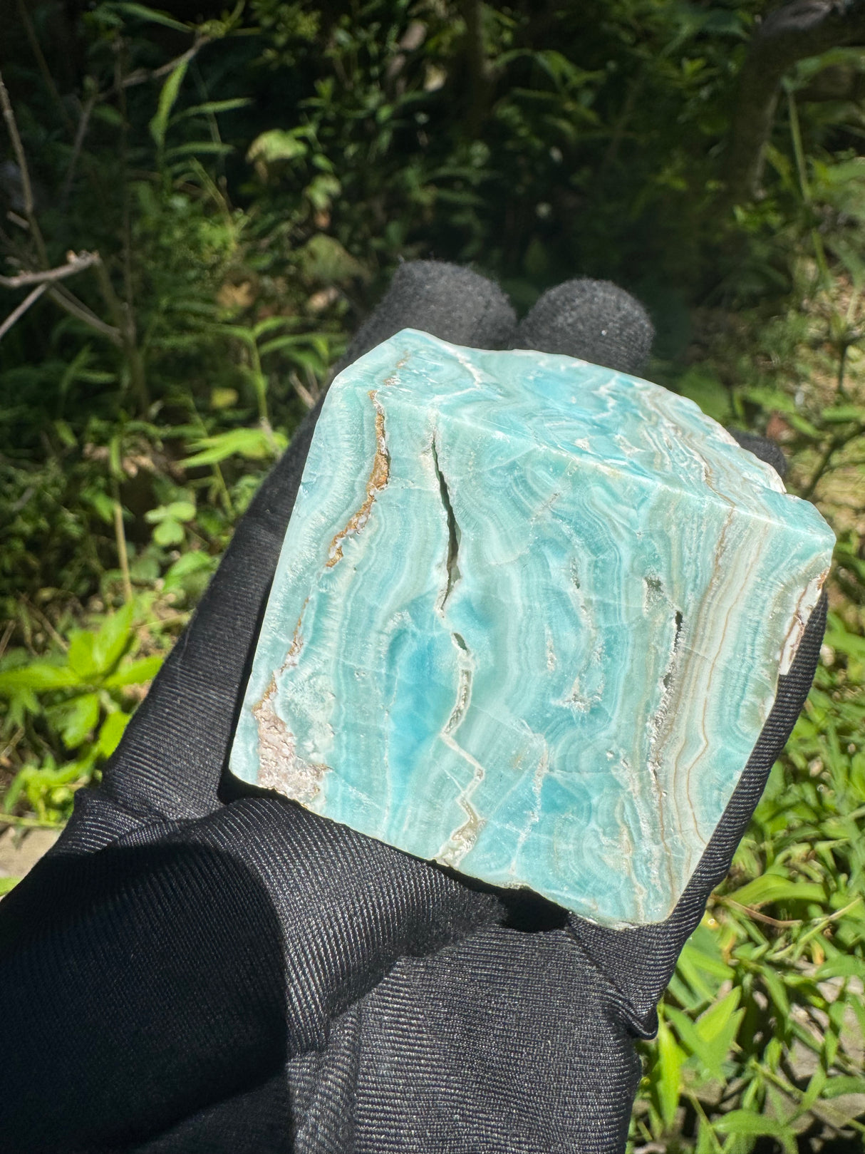 Blue Aragonite Freeform Cube - 296g