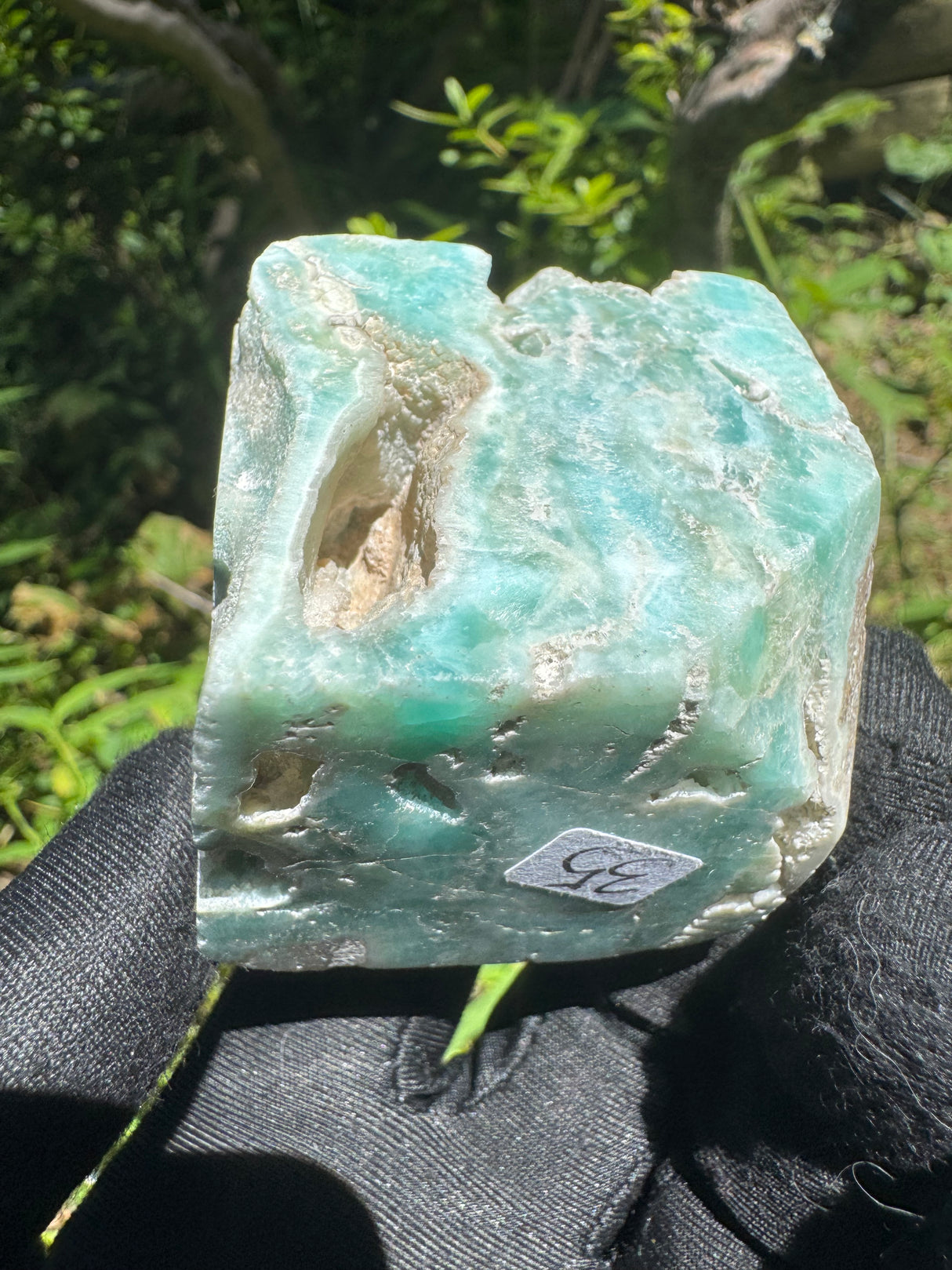 Blue Aragonite Freeform Cube - 210g
