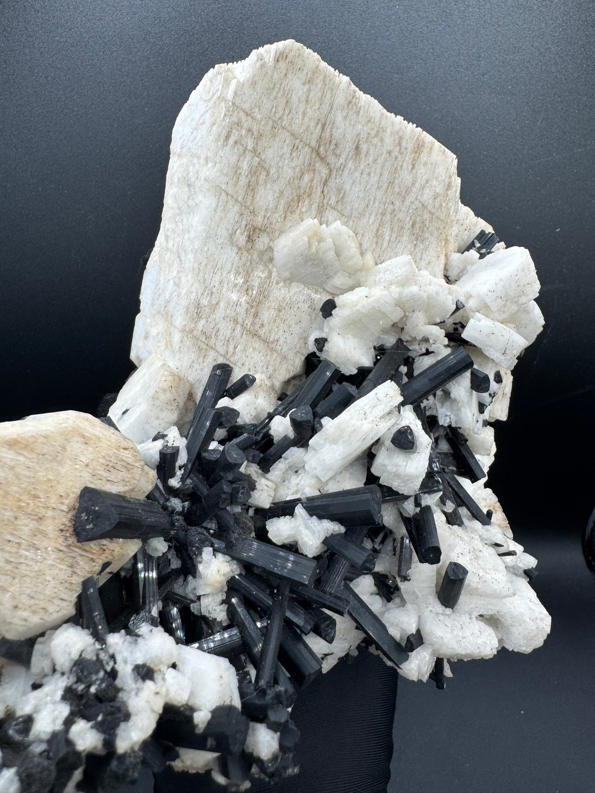 Feldspar and Black Tourmaline Specimen - 5.6lb