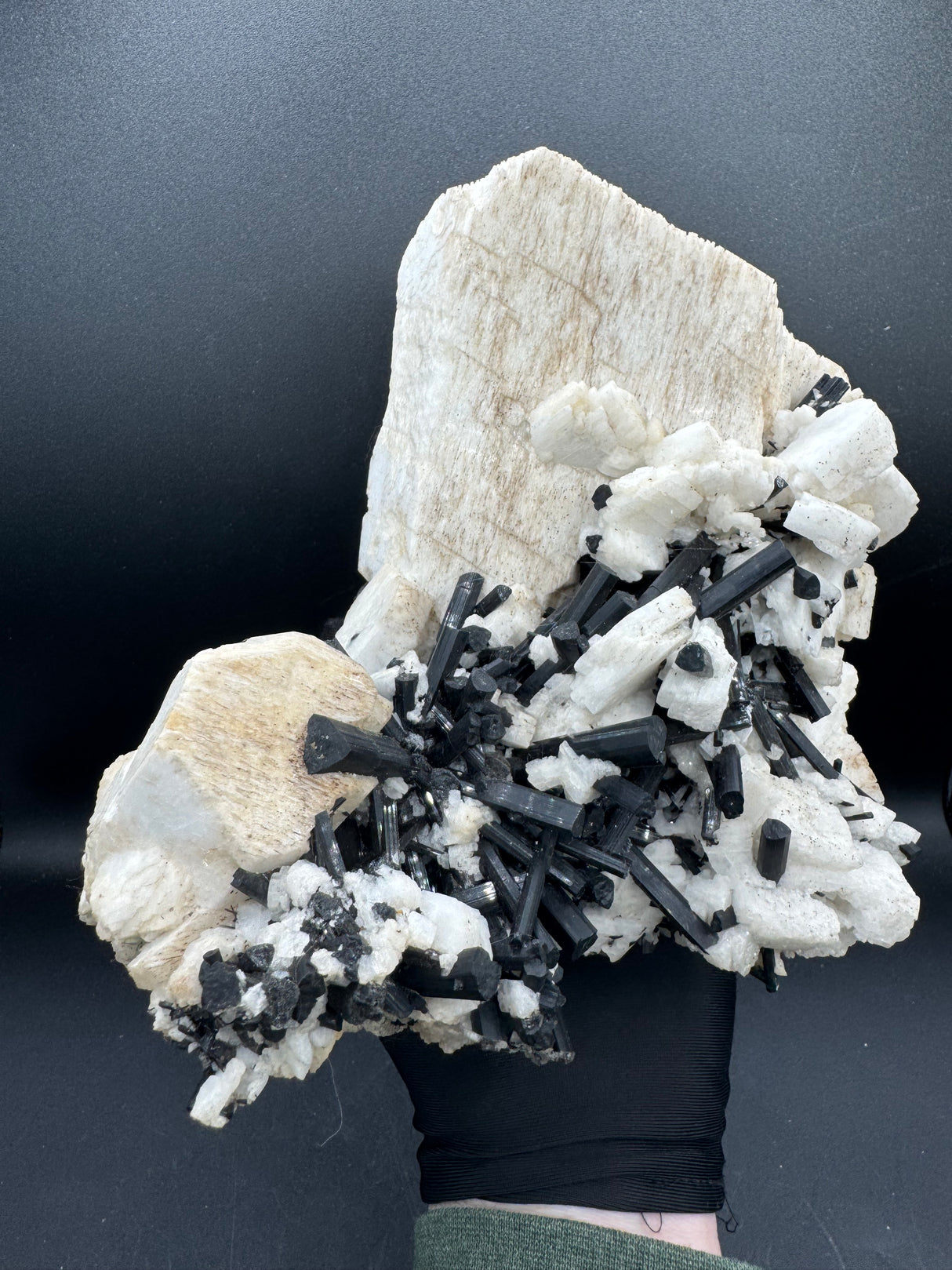 Feldspar and Black Tourmaline Specimen - 5.6lb