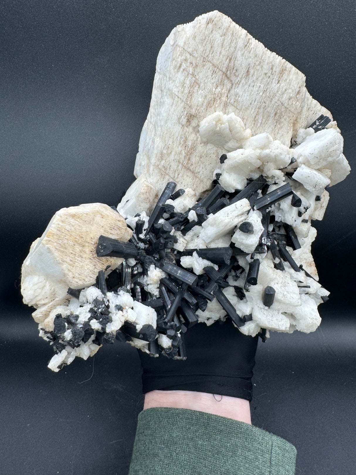 Feldspar and Black Tourmaline Specimen - 5.6lb