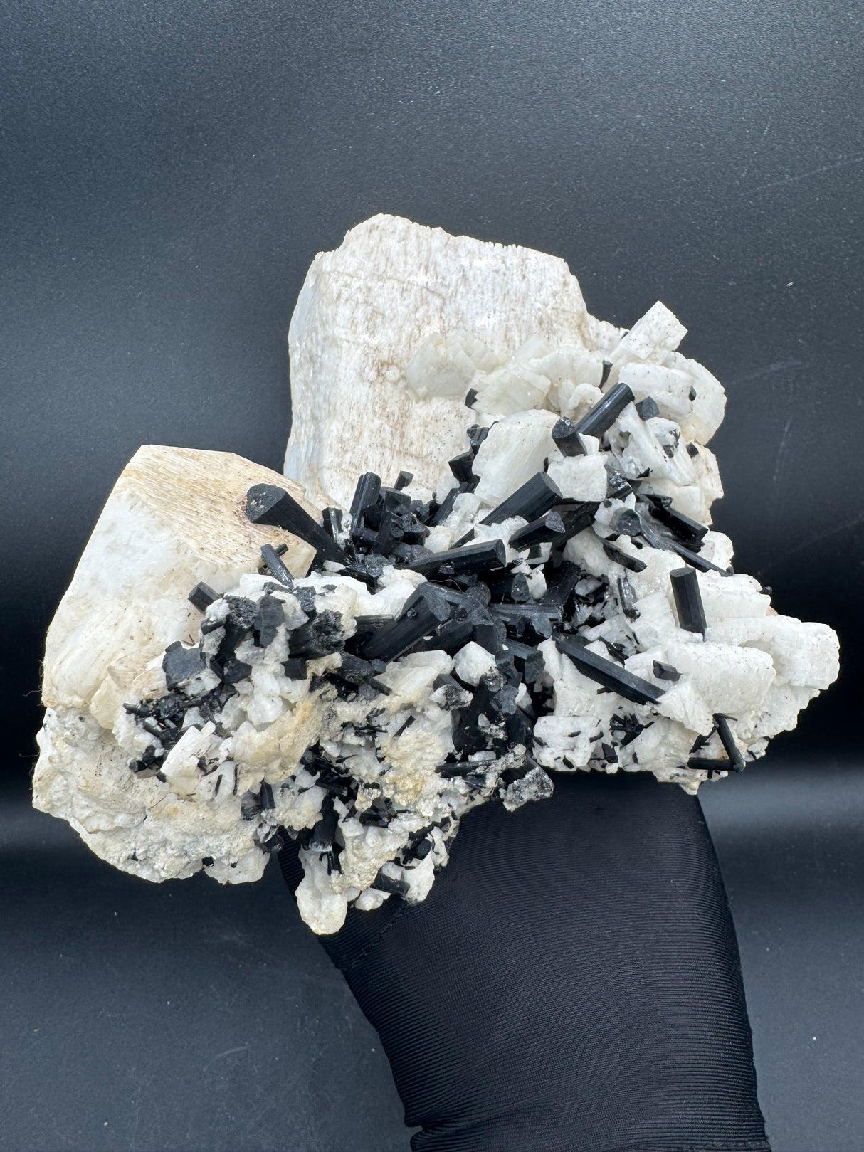 Feldspar and Black Tourmaline Specimen - 5.6lb