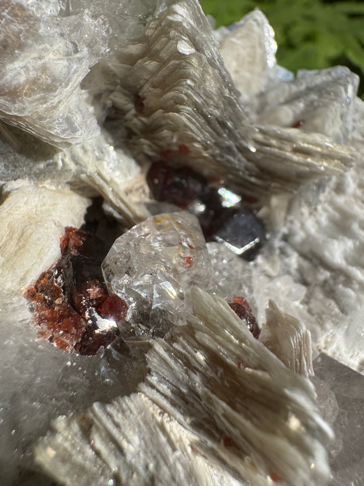 Garnet on Star Mica Specimen - 507g
