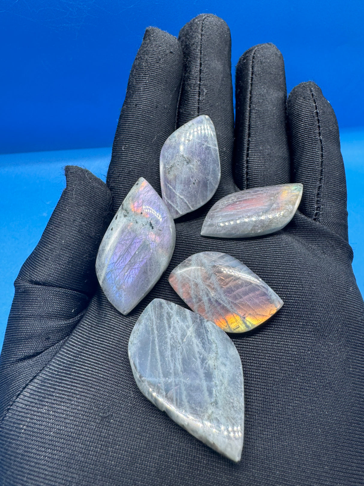 Labradorite Cabochon 5pc Lot - 49g