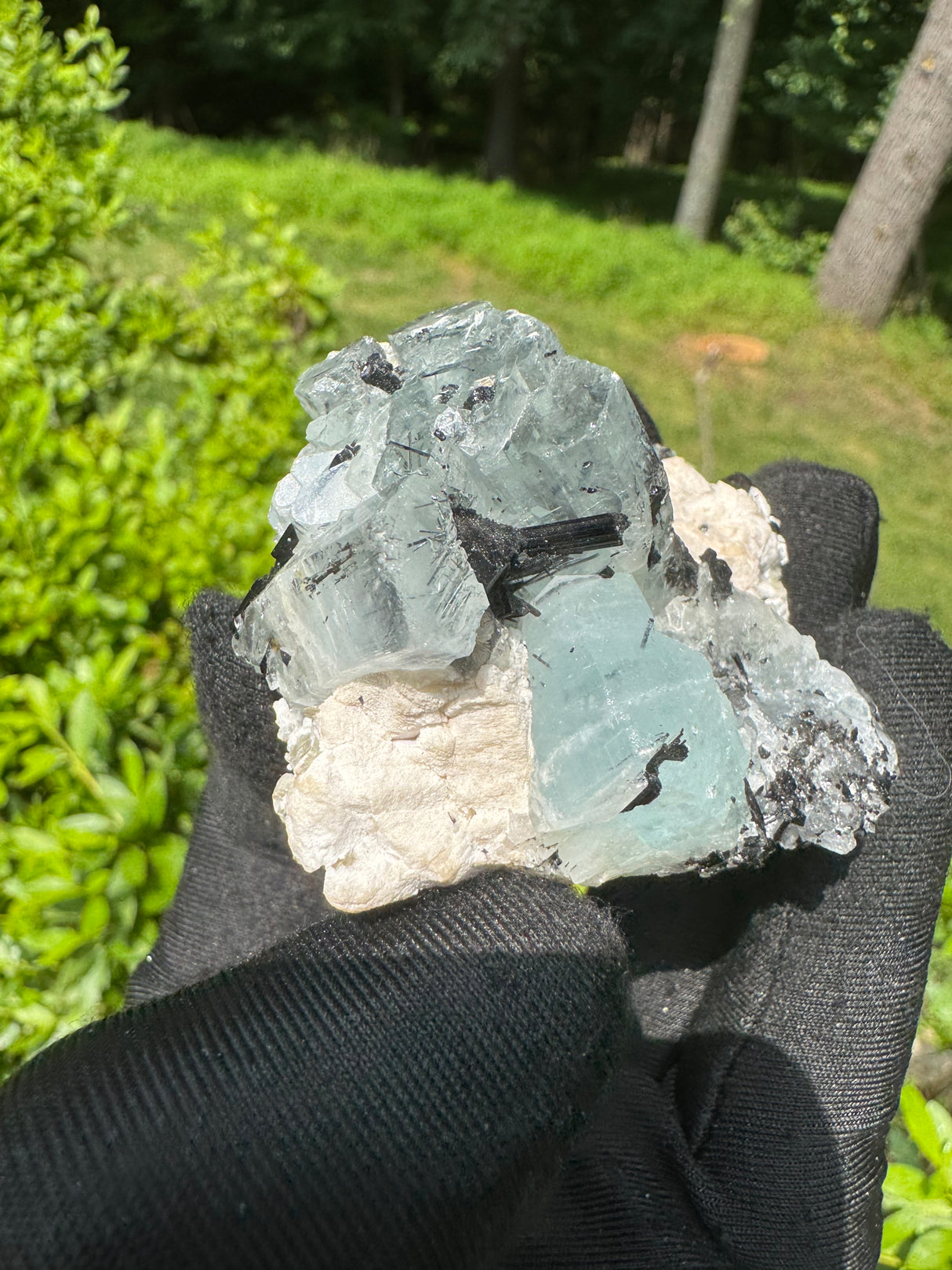 Aquamarine and Tourmaline Specimen - 78g