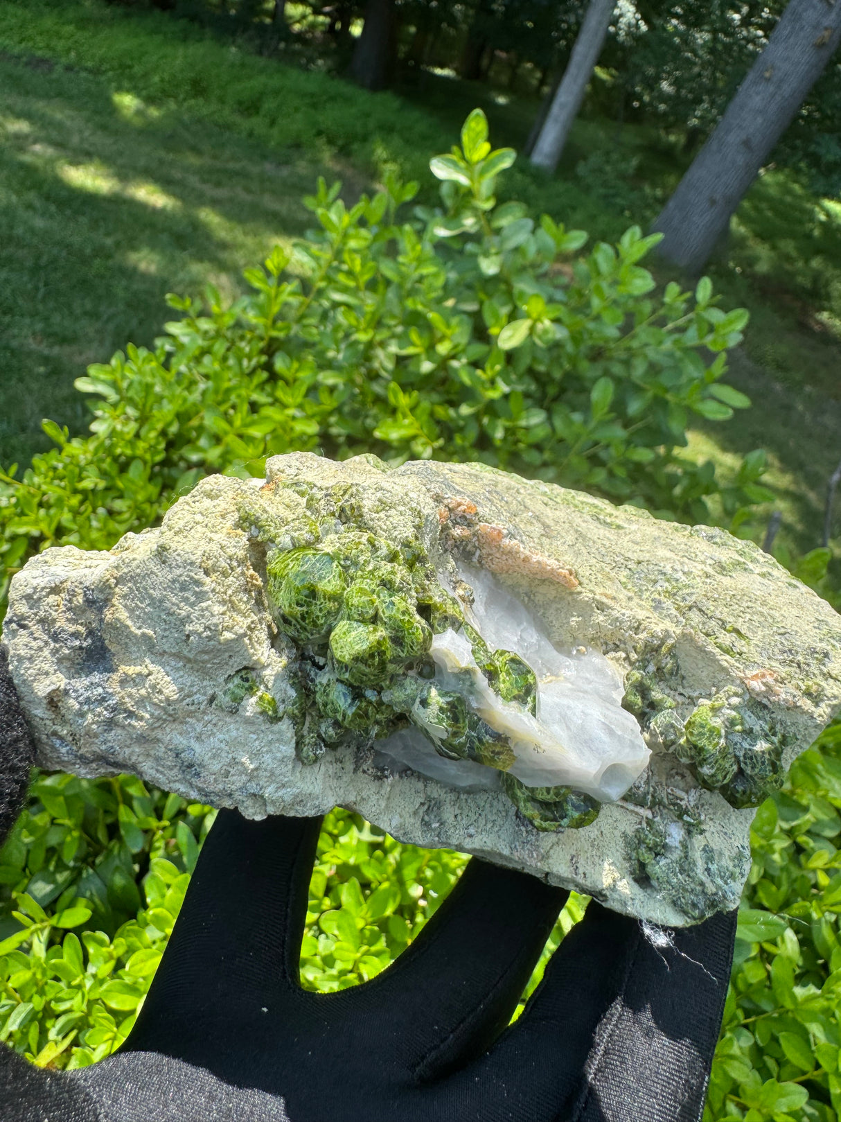 Green Garnet Specimen - 1184g
