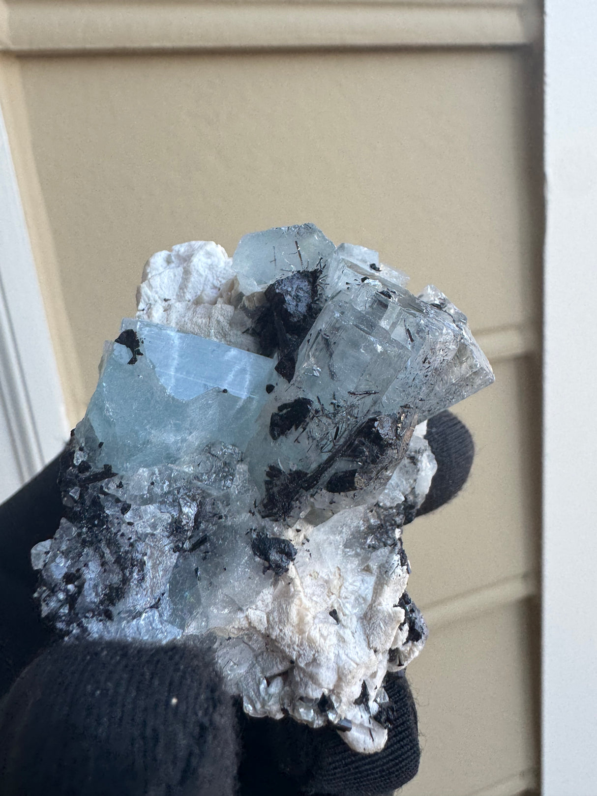 Aquamarine and Tourmaline Specimen - 78g