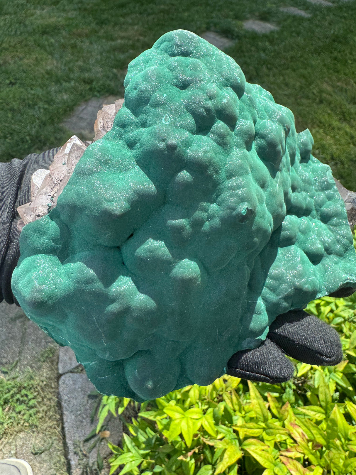 Bubble Malachite and Quartz - 1738g