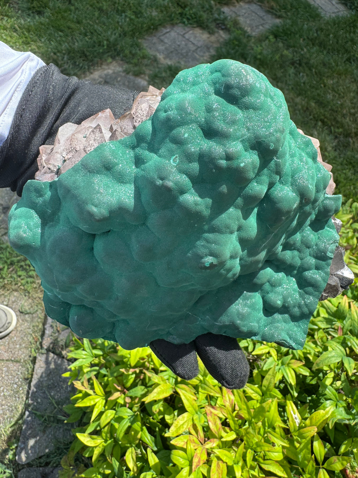 Bubble Malachite and Quartz - 1738g