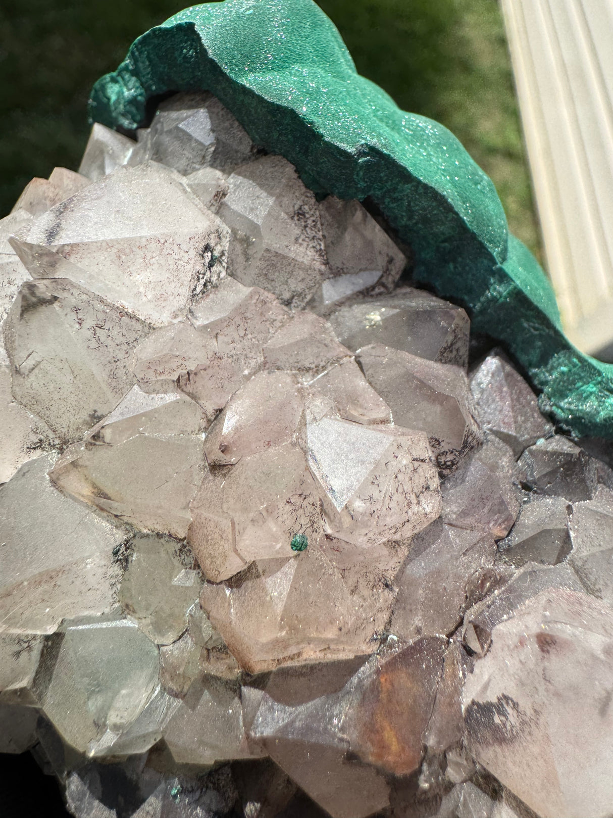 Bubble Malachite and Quartz - 1738g