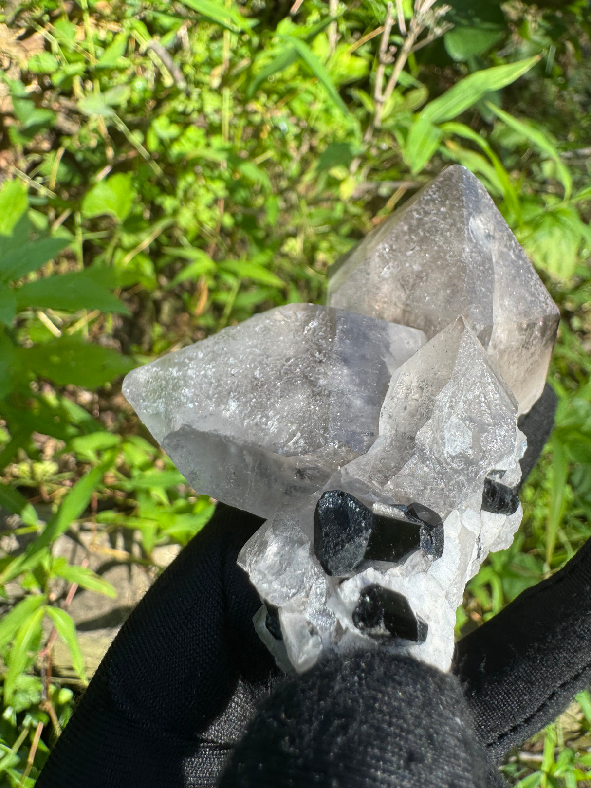 Smoky Quartz with Aquamarine Specimen - 194g