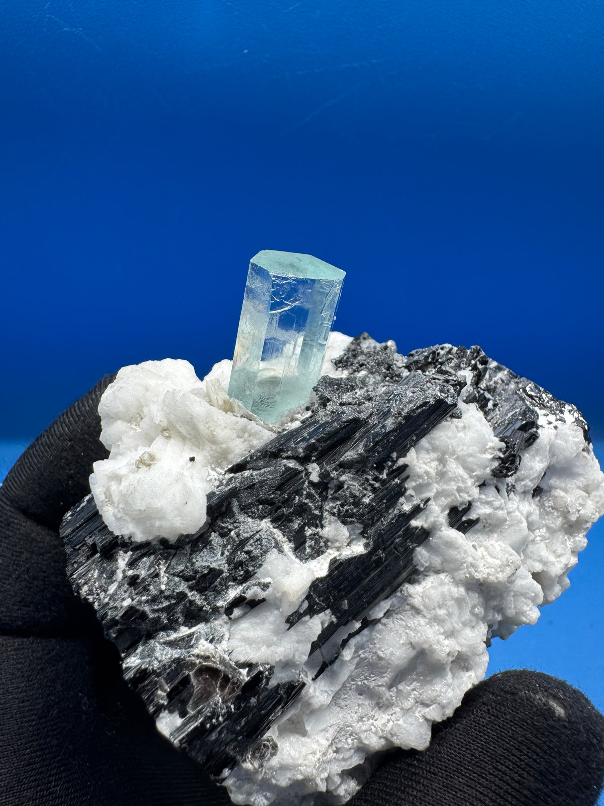 Aquamarine and Tourmaline Specimen - 269g