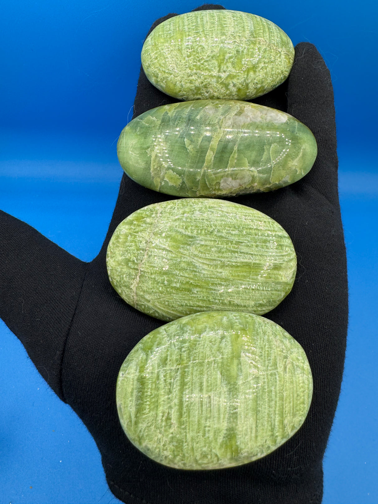 Tremolite Palm Stones - (Sold Individually)