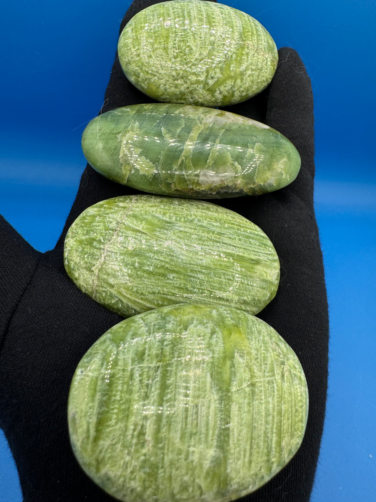 Tremolite Palm Stones - (Sold Individually)