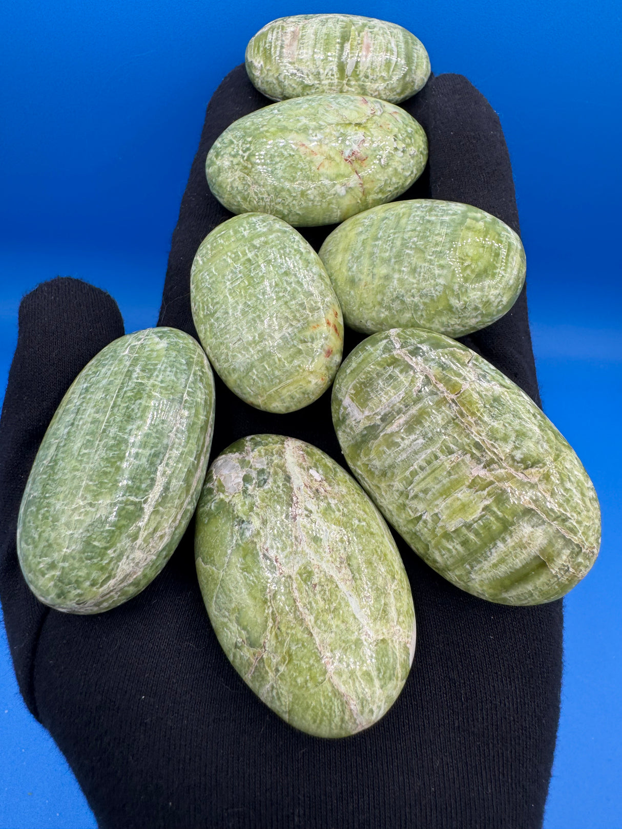 Tremolite Palm Stones - (Sold Individually)
