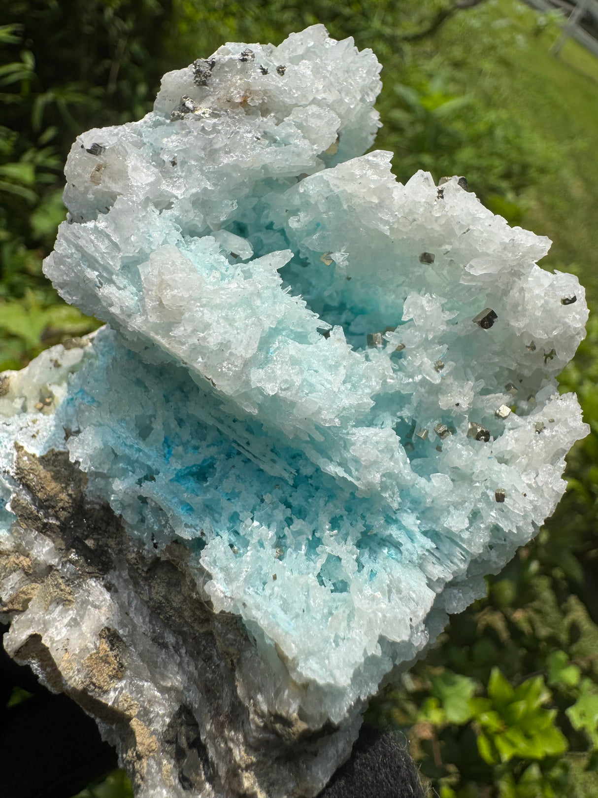 Gibbsite, Quartz and Pyrite Specimen - 309g