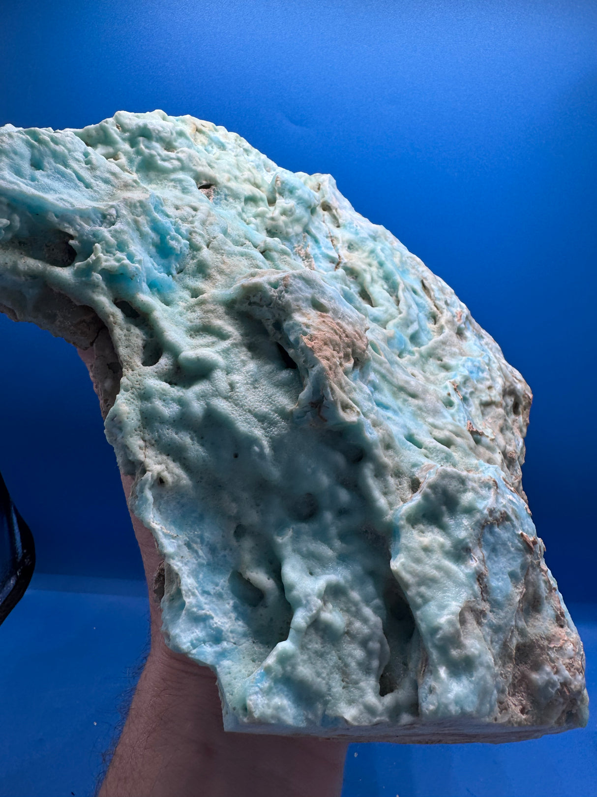 Blue Aragonite Specimen - 3577g