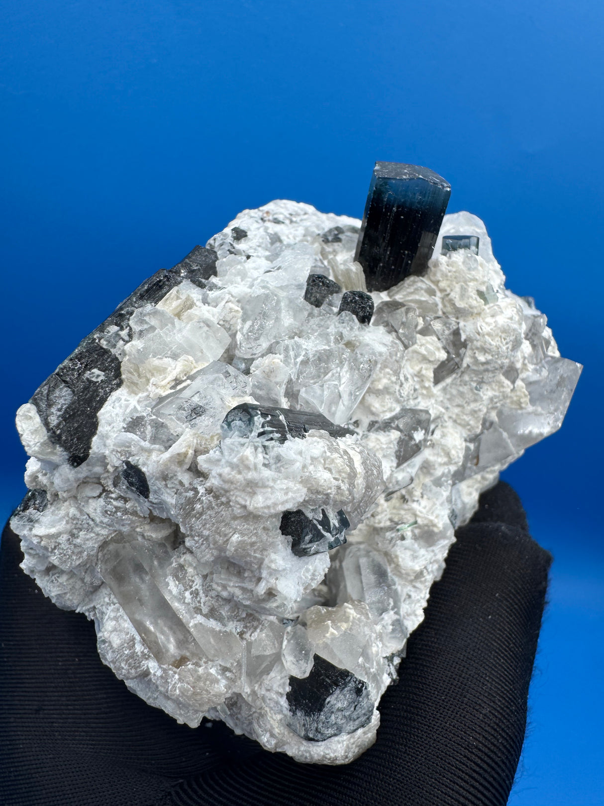 Blue Cap Tourmaline Specimen - 341g
