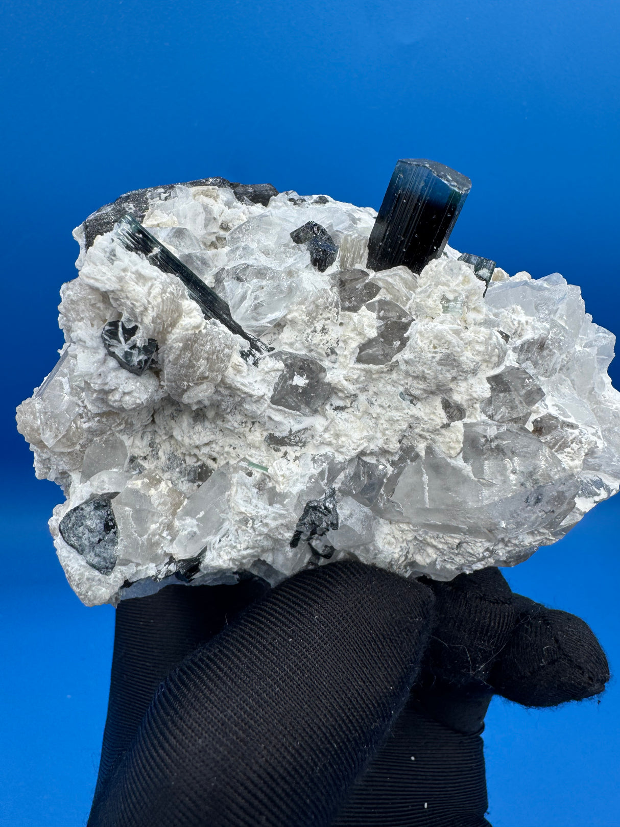 Blue Cap Tourmaline Specimen - 341g