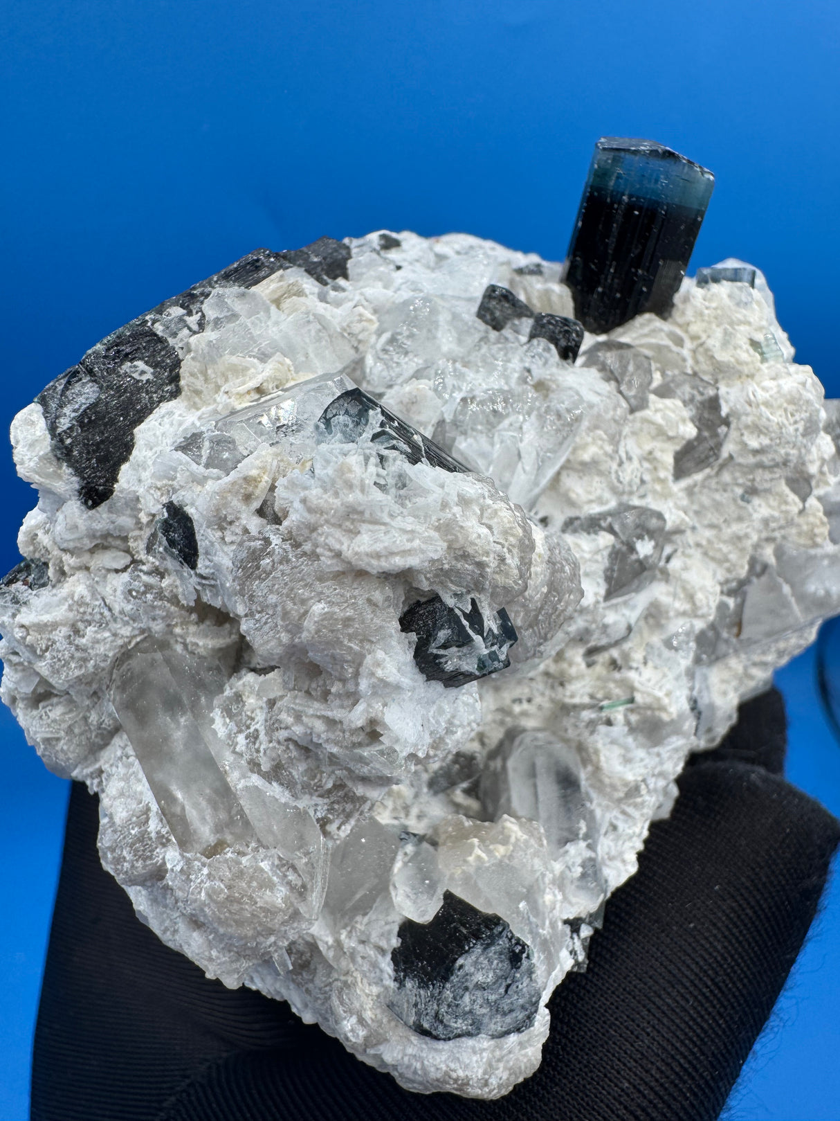 Blue Cap Tourmaline Specimen - 341g