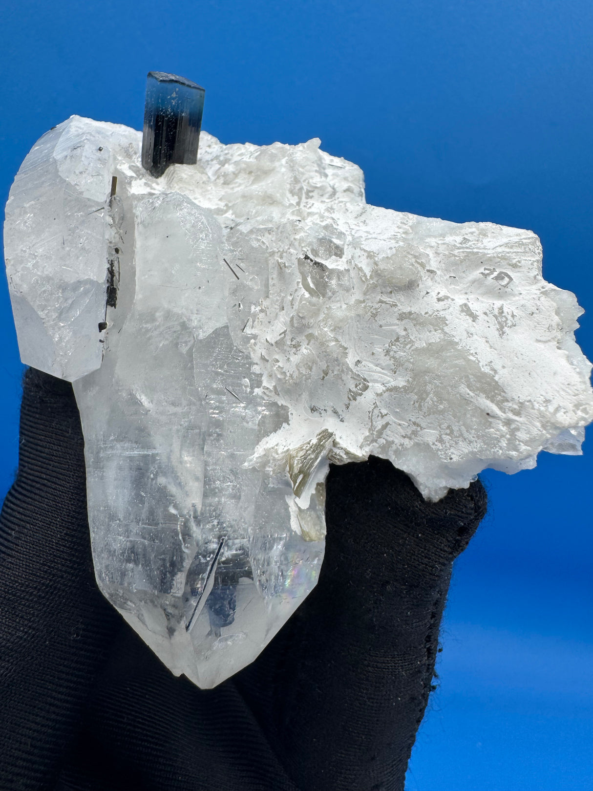 Blue Cap Tourmaline Specimen - 139g
