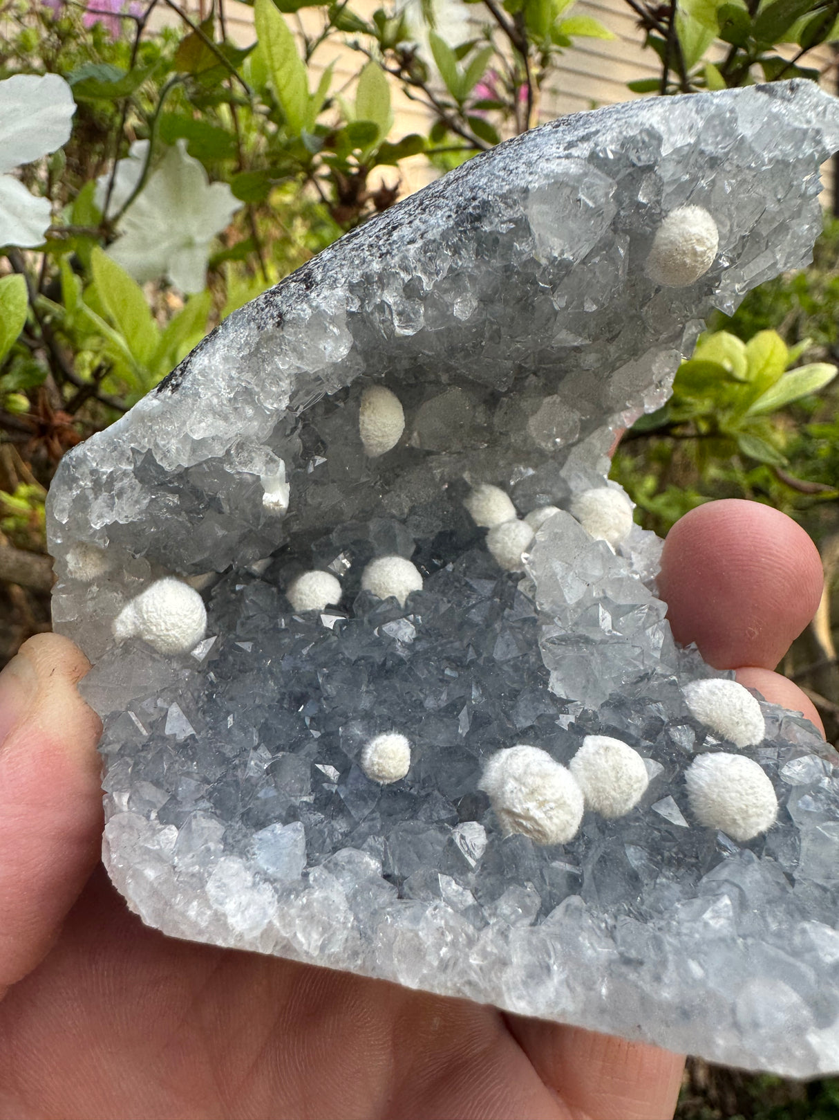 Blue Chalcedony & Okenite Specimen - 265g