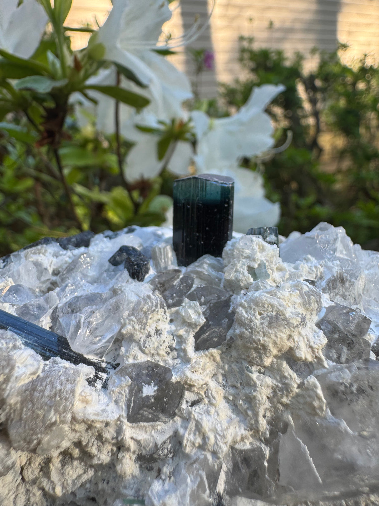 Blue Cap Tourmaline Specimen - 341g
