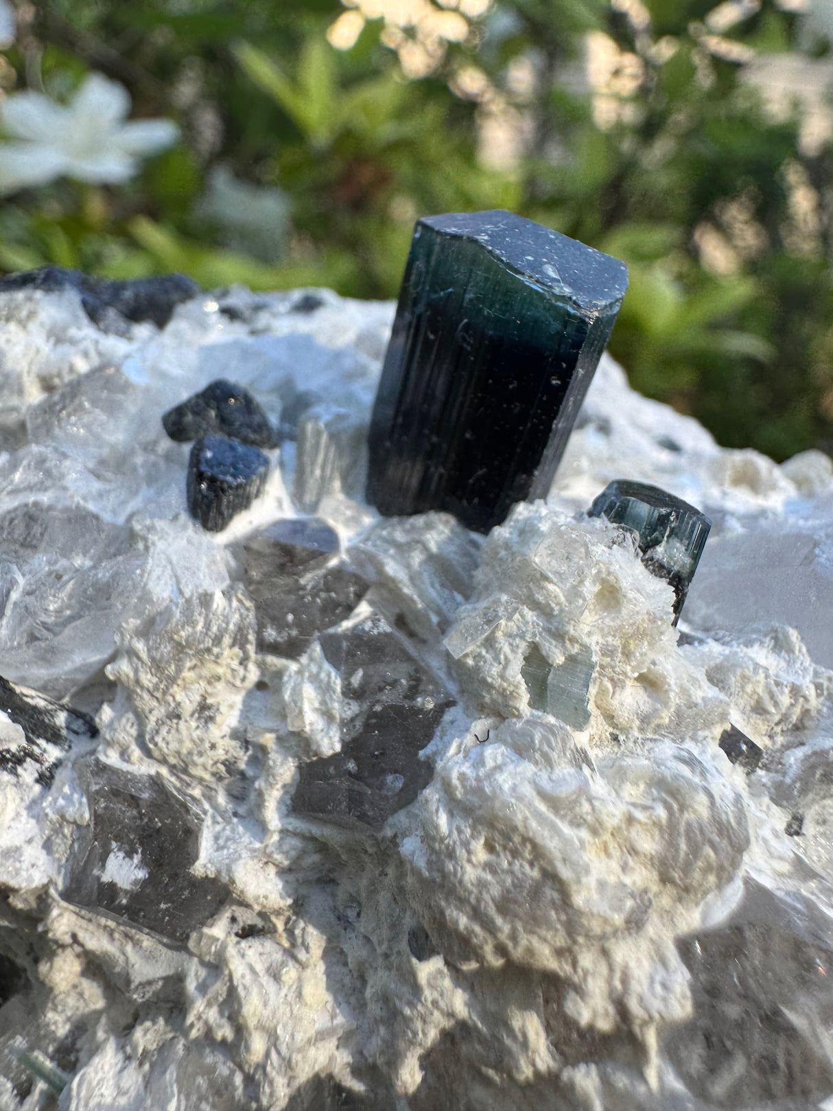 Blue Cap Tourmaline Specimen - 341g