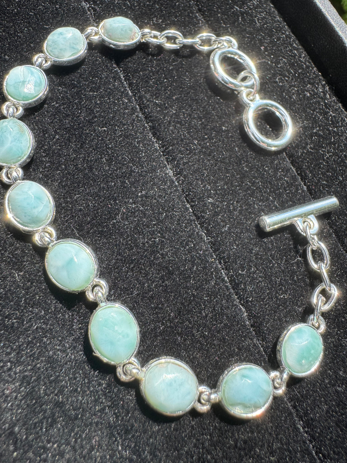 Larimar Silver Bracelet - 19g