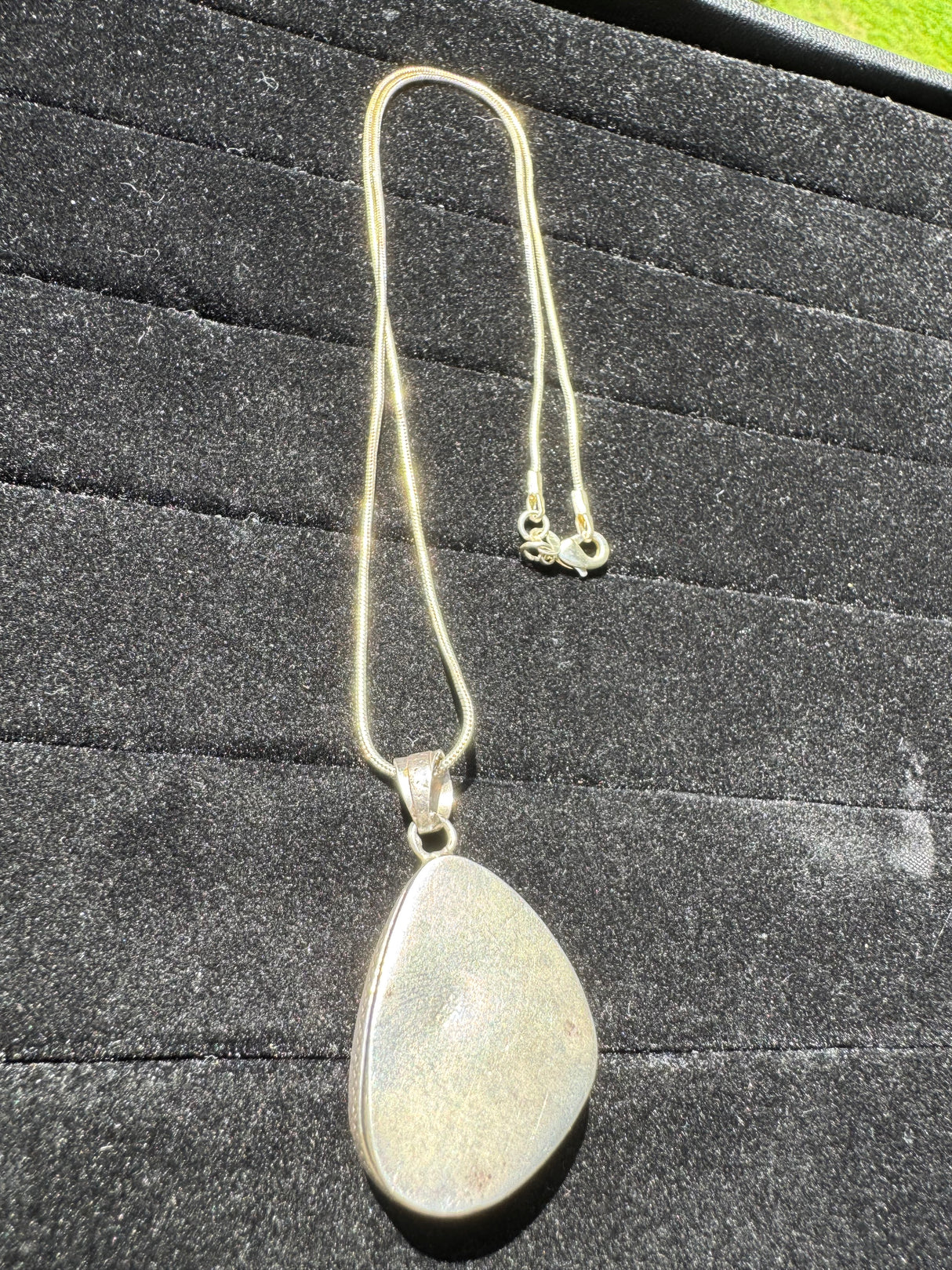 Larimar Silver Pendant Neckalce - 25g